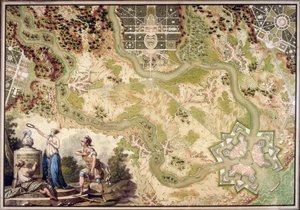 Imaginární mapa Czartoryského (štětec, pero a wc na papíře)